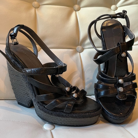 Balenciaga espadrille wedges in grey/black - size 39 (like new, barely worn) - Picture 5 of 5